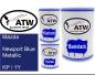 Preview: Mazda, Newport Blue Metallic, KP / 1Y: 500ml Lackdose + 500ml Klarlack + 250ml Härter - Set, von ATW Autoteile West.